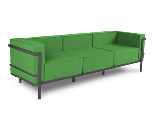 Trivietė lauko sofa Calme Jardin Cannes, žalia/tamsiai pilka kaina ir informacija | Lauko kėdės, foteliai, pufai | pigu.lt