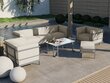 Trivietė lauko sofa Calme Jardin Cannes, kreminė/šviesiai pilka kaina ir informacija | Lauko kėdės, foteliai, pufai | pigu.lt