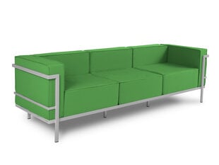Trivietė lauko sofa Calme Jardin Cannes, žalia/šviesiai pilka kaina ir informacija | Lauko kėdės, foteliai, pufai | pigu.lt