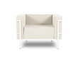 Lauko fotelis Calme Jardin Cannes, kreminis/baltas kaina ir informacija | Lauko kėdės, foteliai, pufai | pigu.lt