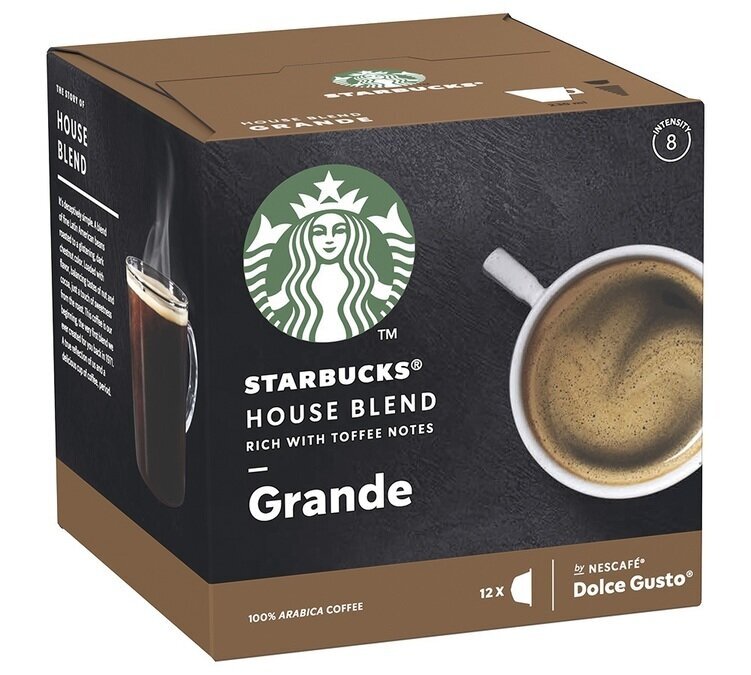 STARBUCKS Grande House Blend by NESCAFÉ DOLCE GUSTO, 12 kaps. kaina ir informacija | Kava, kakava | pigu.lt