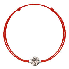 Красная каббала с кристаллом Swarovski Xirius, Silk цена и информация | Женский браслет | pigu.lt