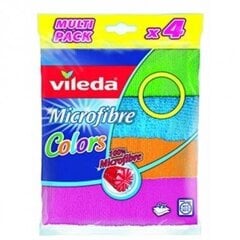 Ткань из микроволокна Vileda, различные цвета, 4 шт. цена и информация | Инвентарь для уборки и принадлежности | pigu.lt
