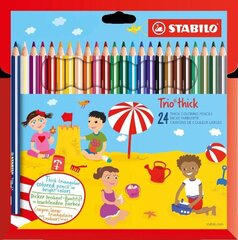 Цветные карандаши Trio thick 24 шт. цена и информация | Принадлежности для рисования, лепки | pigu.lt