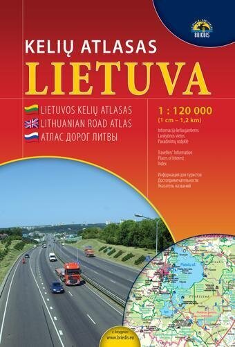 Lietuvos kelių atlasas 1:120000 kaina ir informacija | Kelionių vadovai, aprašymai | pigu.lt