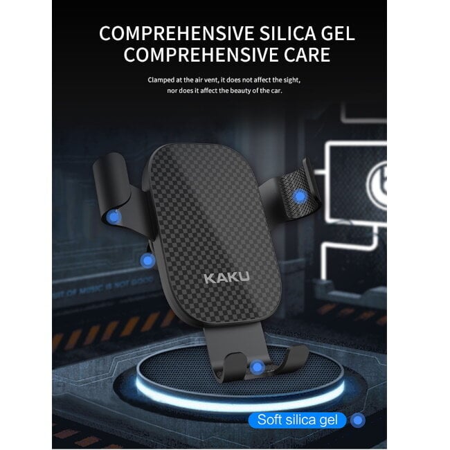 iKaku KSC-256 Universal 360 degree Car Air Vent phone Holder with gravity linkage Black kaina ir informacija | Telefono laikikliai | pigu.lt