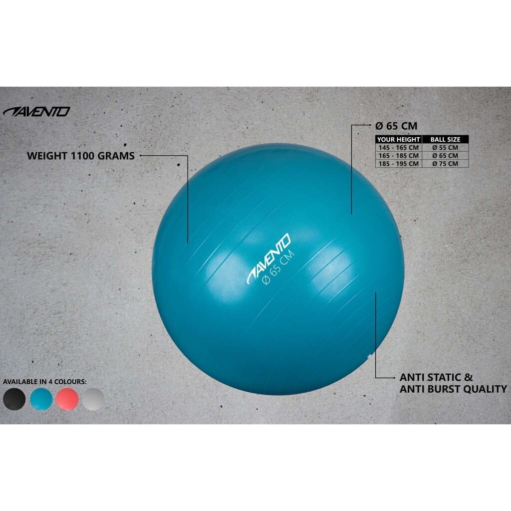 Gimnastikos kamuolys Avento, 65 cm kaina ir informacija | Gimnastikos kamuoliai | pigu.lt