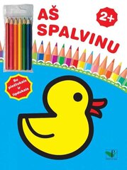 Spalvinimo knygelė Aš spalvinu 2+. Su pieštukais ir lipdukais цена и информация | Книжки - раскраски | pigu.lt