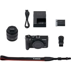 Canon EOS M6 Mark II + EF-M 15-45mm + EVF-DC2, Black kaina ir informacija | Skaitmeniniai fotoaparatai | pigu.lt