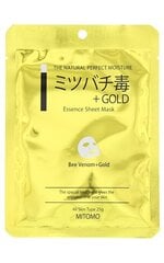 Тканевая маска для лица Mitomo Tencel Gold&Bee venom 25 г цена и информация | Маски для лица, патчи для глаз | pigu.lt