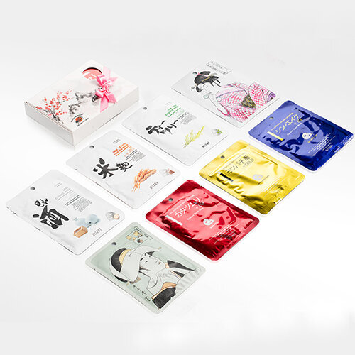Veido kaukių rinkinys Mitomo Japan Bauty, 8 vnt. цена и информация | Veido kaukės, paakių kaukės | pigu.lt