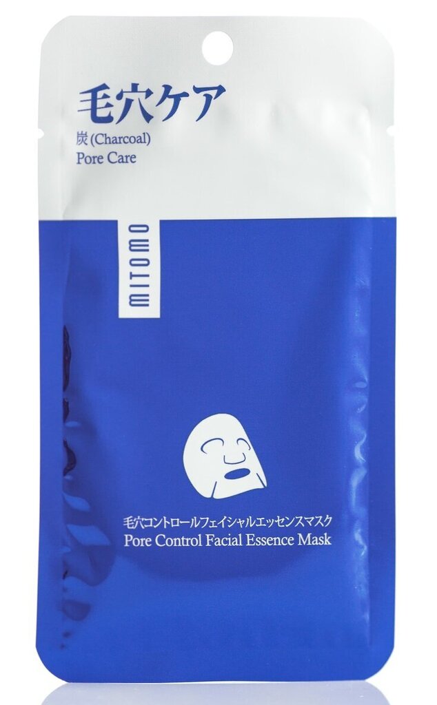 Valomoji lakštinė veido kaukė Mitomo Tencel Premium Charcoal Pore Care 25 g kaina ir informacija | Veido kaukės, paakių kaukės | pigu.lt