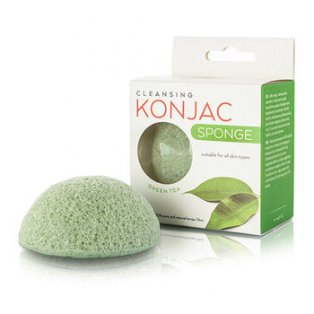 Очищающая губка для лица Konjac Sponge Green Tea цена и информация | Средства для очищения лица | pigu.lt