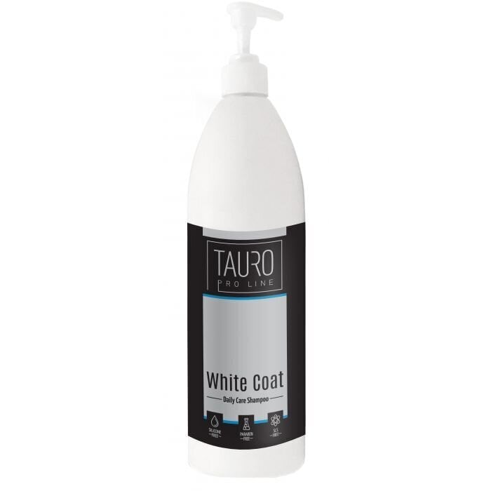 Tauro Pro Line šampūnas balto kailio šunims ir katėms White Coat, 1000 ml цена и информация | Kosmetinės priemonės gyvūnams | pigu.lt