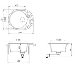 Dirbtinio granito virtuvinė plautuvė Aquasanita Clarus SR102, 202 Alumetallic kaina ir informacija | Virtuvinės plautuvės | pigu.lt