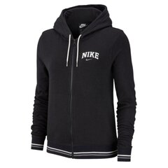 Džemperis moterims Nike W Nsw Hoodie Fz Flc Vrsry, juodas kaina ir informacija | Džemperiai moterims | pigu.lt