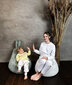 Vaikiškas sėdmaišis Qubo™ Baby Rabbit, gobelenas, oranžinis цена и информация | Vaikiški sėdmaišiai, foteliai, pufai | pigu.lt