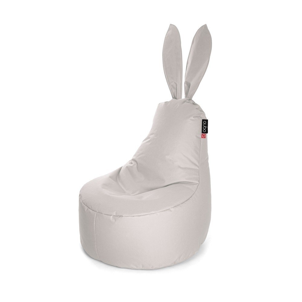 Sėdmaišis Qubo™ Mommy Rabbit, gobelenas, sidabrinės spalvos kaina ir informacija | Sėdmaišiai ir pufai | pigu.lt