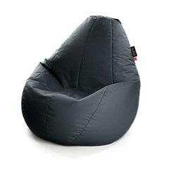 Кресло-мешок Qubo™ Comfort 90, гобелен, темно серое цена и информация | Кресла-мешки и пуфы | pigu.lt