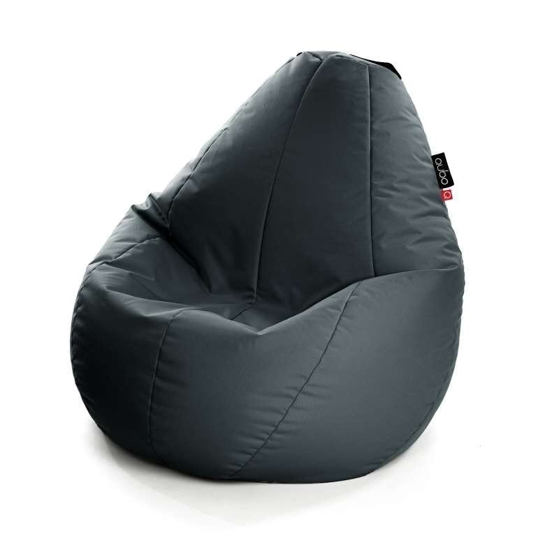 Sėdmaišis Qubo™ Comfort 90, gobelenas, tamsiai pilkas kaina ir informacija | Sėdmaišiai ir pufai | pigu.lt