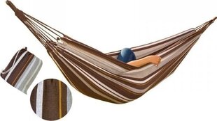 Двухместный гамак Royokamp Classic XXL 250x150cm, коричневый цена и информация | Гамаки | pigu.lt