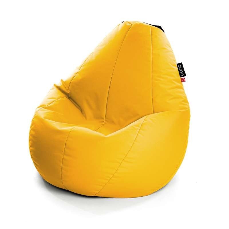 Sėdmaišis Qubo™ Comfort 90, gobelenas, geltonas kaina ir informacija | Sėdmaišiai ir pufai | pigu.lt