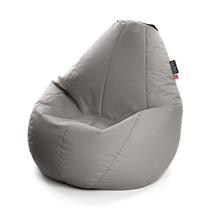 Sėdmaišis Qubo™ Comfort 90, gobelenas, šviesiai pilkas kaina ir informacija | Sėdmaišiai ir pufai | pigu.lt