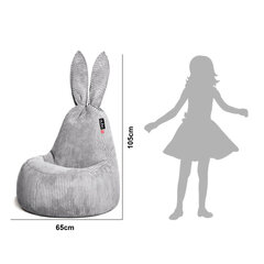 Кресло-мешок Qubo™ Mommy Rabbit, бархат, зеленое цена и информация | Кресла-мешки и пуфы | pigu.lt