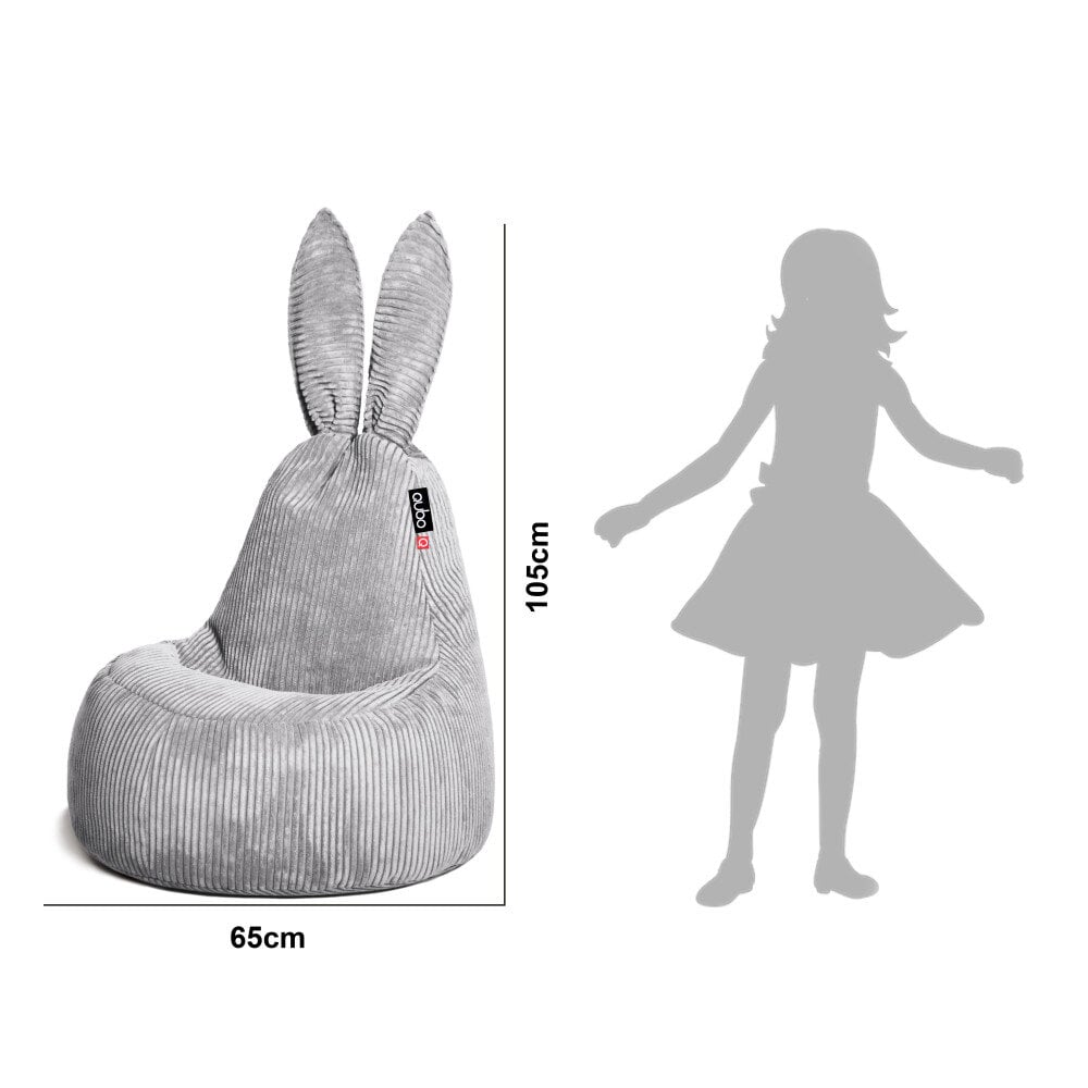Sėdmaišis Qubo™ Mommy Rabbit, aksomas, žalias kaina ir informacija | Sėdmaišiai ir pufai | pigu.lt