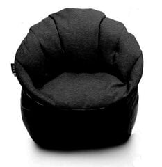 Кресло-мешок Qubo™ Shell, гобелен, черное цена и информация | Кресла-мешки и пуфы | pigu.lt