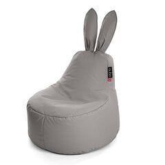 Vaikiškas sėdmaišis Qubo™ Baby Rabbit, gobelenas, šviesiai pilkas kaina ir informacija | Vaikiški sėdmaišiai, foteliai, pufai | pigu.lt