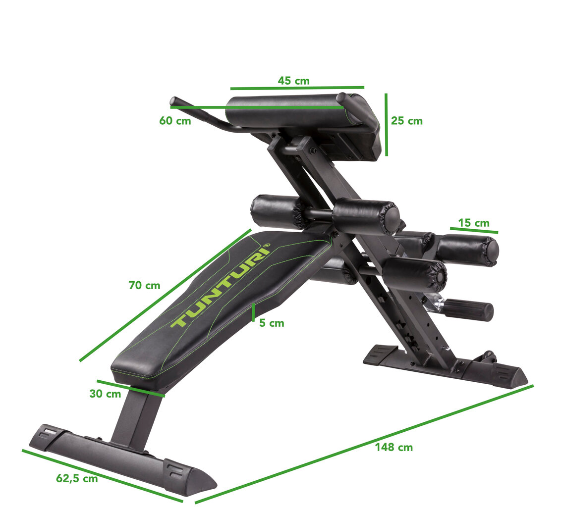 Treniruočių suoliukas Tunturi CT80 Core kaina ir informacija | Treniruočių suoliukai ir stovai | pigu.lt