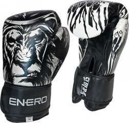 Боксерские перчатки Enero Tiger, черный/белый цвет цена и информация | Боевые искусства | pigu.lt