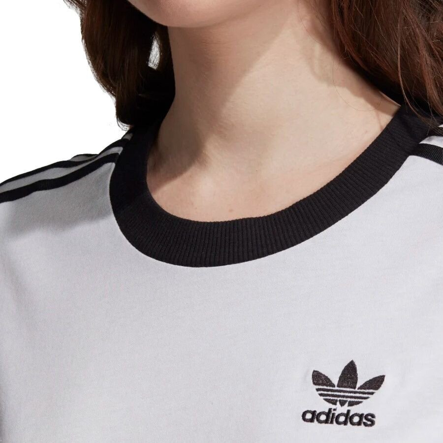 Marškinėliai moterims Adidas 3-Stripes Tee ED7483, balti kaina ir informacija | Marškinėliai moterims | pigu.lt