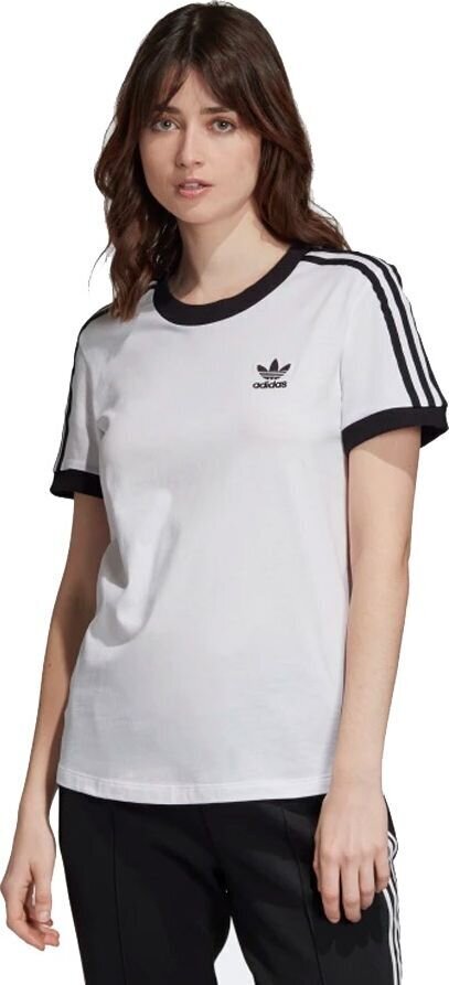 Marškinėliai moterims Adidas 3-Stripes Tee ED7483, balti kaina ir informacija | Marškinėliai moterims | pigu.lt