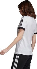 Футболка женская Adidas 3 Stripes Tee W ED7483, белый цена и информация | Женские футболки | pigu.lt