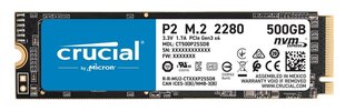 Crucial CT500P2SSD8 цена и информация | Внутренние жёсткие диски (HDD, SSD, Hybrid) | pigu.lt