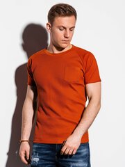 Vyriški marškinėliai S1182 - raudona kaina ir informacija | Vyriški marškinėliai | pigu.lt