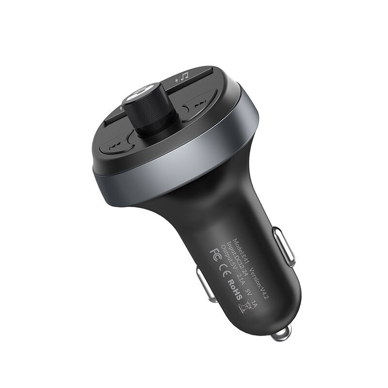 FM siųstuvas / moduliatorius HOCO E41 Bluetooth FM transmitter 2 x USB 2.1 A juodas kaina ir informacija | FM moduliatoriai | pigu.lt