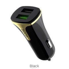 Автомобильная зарядка Hoco Z31 Quick Charge 3.0 (3.4A) с 2 USB портами + Lightning, белая цена и информация | Зарядные устройства для телефонов | pigu.lt