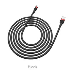USB kabelis Hoco U72 Type-C, 1.2m, silikoninis, juodas kaina ir informacija | Laidai telefonams | pigu.lt