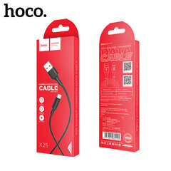 USB kabelis Hoco X25 Type-C, 1.0m, juodas kaina ir informacija | Laidai telefonams | pigu.lt