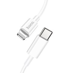 Kabelis Lightning - Type C PD (greitas įkrovimas) Hoco X36, 1.0m 3A 18W, Įkrovimo duomenų kabelis USB C Lightning for Apple iPhone laidas, baltas kaina ir informacija | Laidai telefonams | pigu.lt