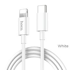 Kabelis Lightning - Type C PD (greitas įkrovimas) Hoco X36, 1.0m 3A 18W, Įkrovimo duomenų kabelis USB C Lightning for Apple iPhone laidas, baltas kaina ir informacija | Hoco Mobilieji telefonai ir jų priedai | pigu.lt