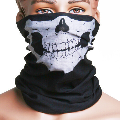 Kaukė iš poliesterio su kaukolės atspaudu kaina ir informacija | Vyriški šalikai, kepurės, pirštinės | pigu.lt