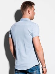 Рубашка мужская с короткими рукавами Ombre K541, синяя цена и информация | Мужские рубашки | pigu.lt