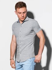 Men's shirt with long sleeves K542 - grey цена и информация | Мужские рубашки | pigu.lt