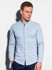 Men's shirt with long sleeves K542 - grey цена и информация | Рубашка мужская | pigu.lt