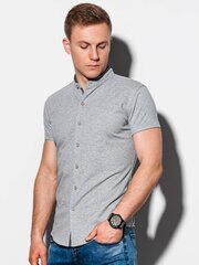 Men's shirt with long sleeves K542 - grey цена и информация | Мужские рубашки | pigu.lt