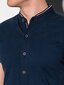 Vyriški marškiniai trumpomis rankovėmis Ombre K543 tamsiai mėlyna kaina ir informacija | Vyriški marškiniai | pigu.lt